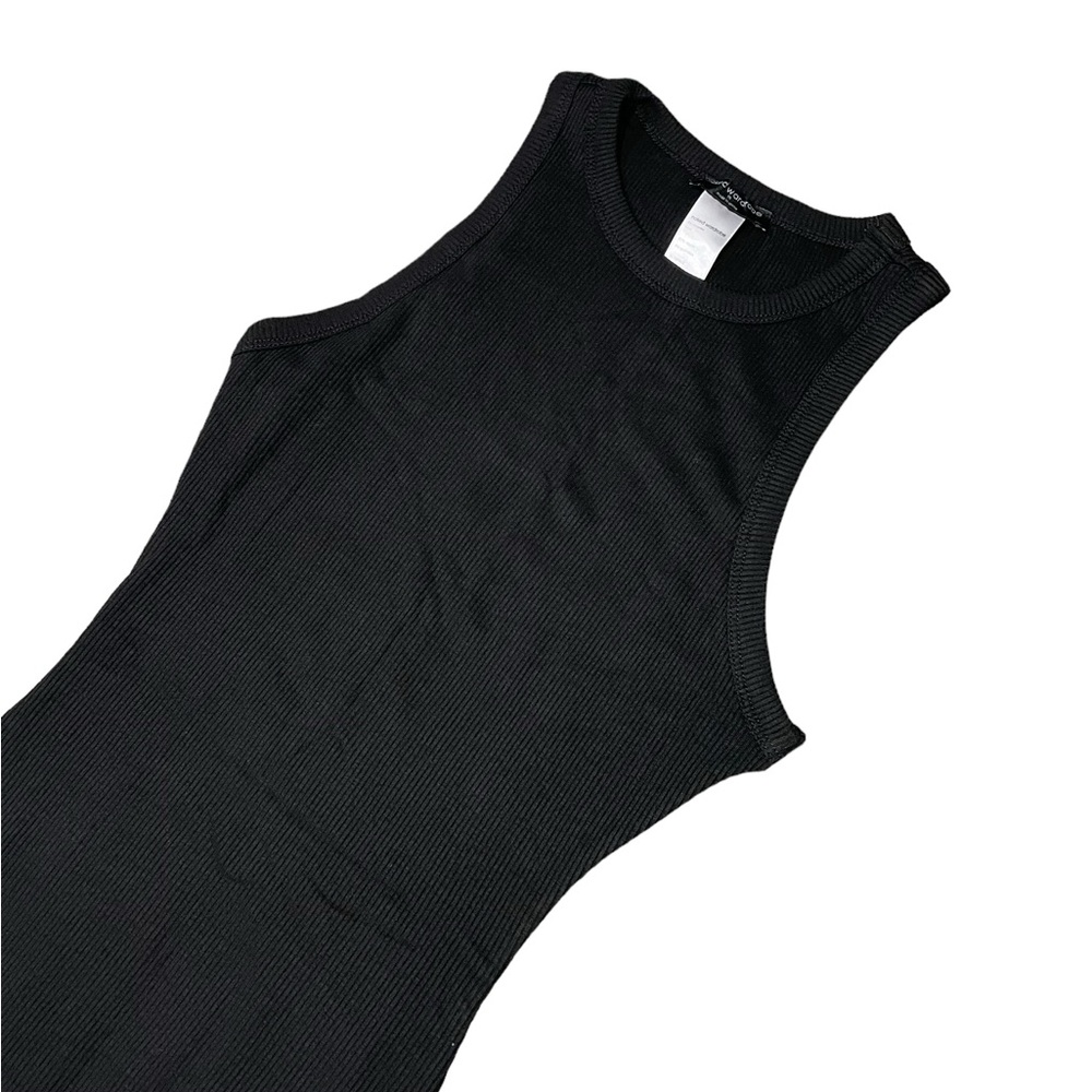 NWOT Naked Wardrobe Black Side Tie Asymmetrical Hem Tank Dress - Picture 6 of 10